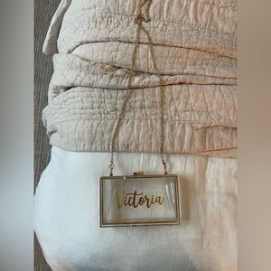 Acrylic Chain Clutch Personalized “Victoria”